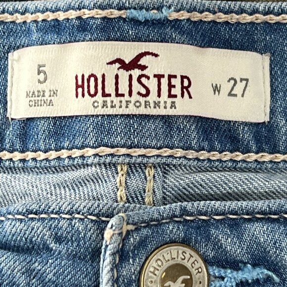 Hollister WOMEN'S SHORTS‎ CUFFED BOTTOM DENIM BLUE SIZE 5 - Picture 8 of 8